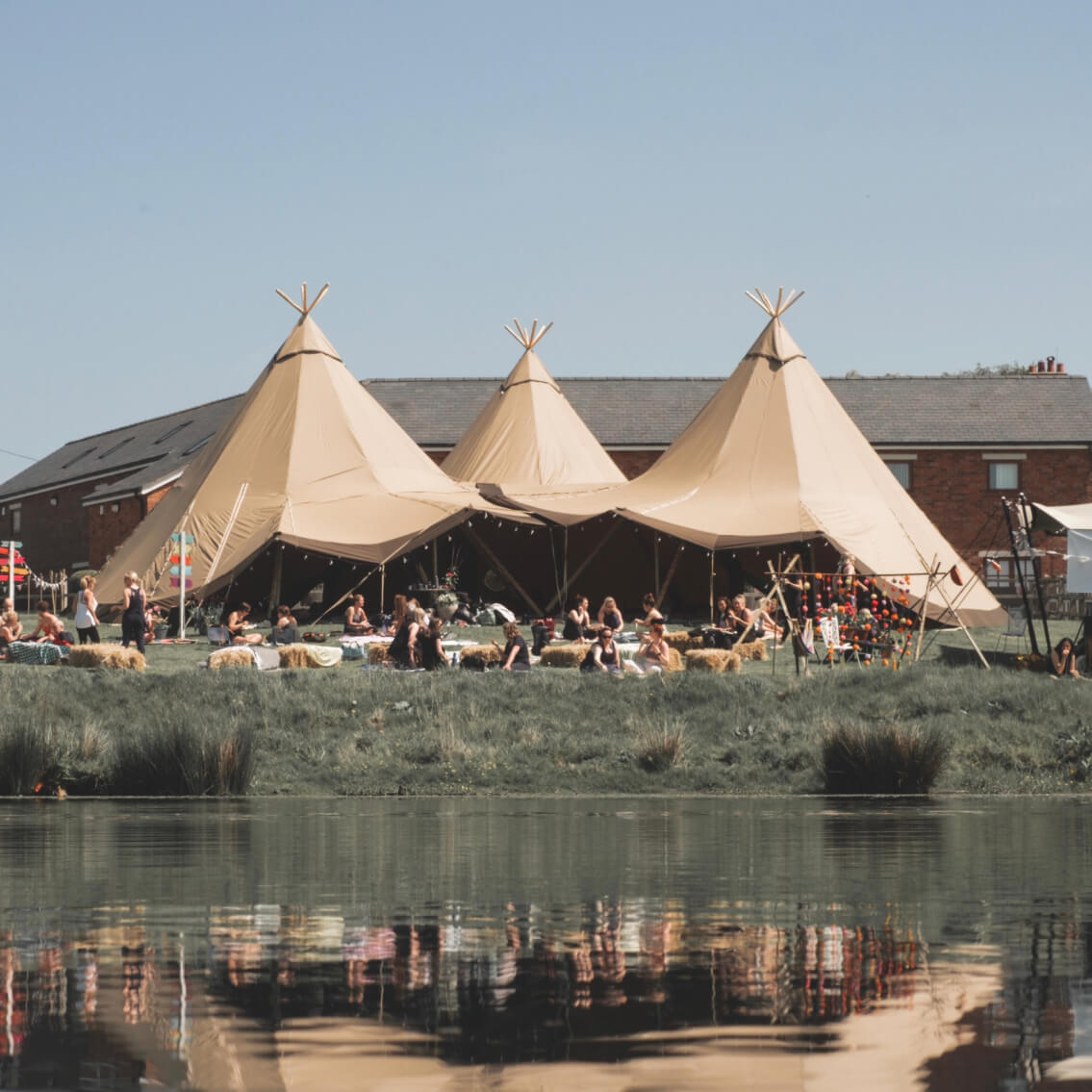 The lake and surrounding Cheshire countryside at The Farm Club