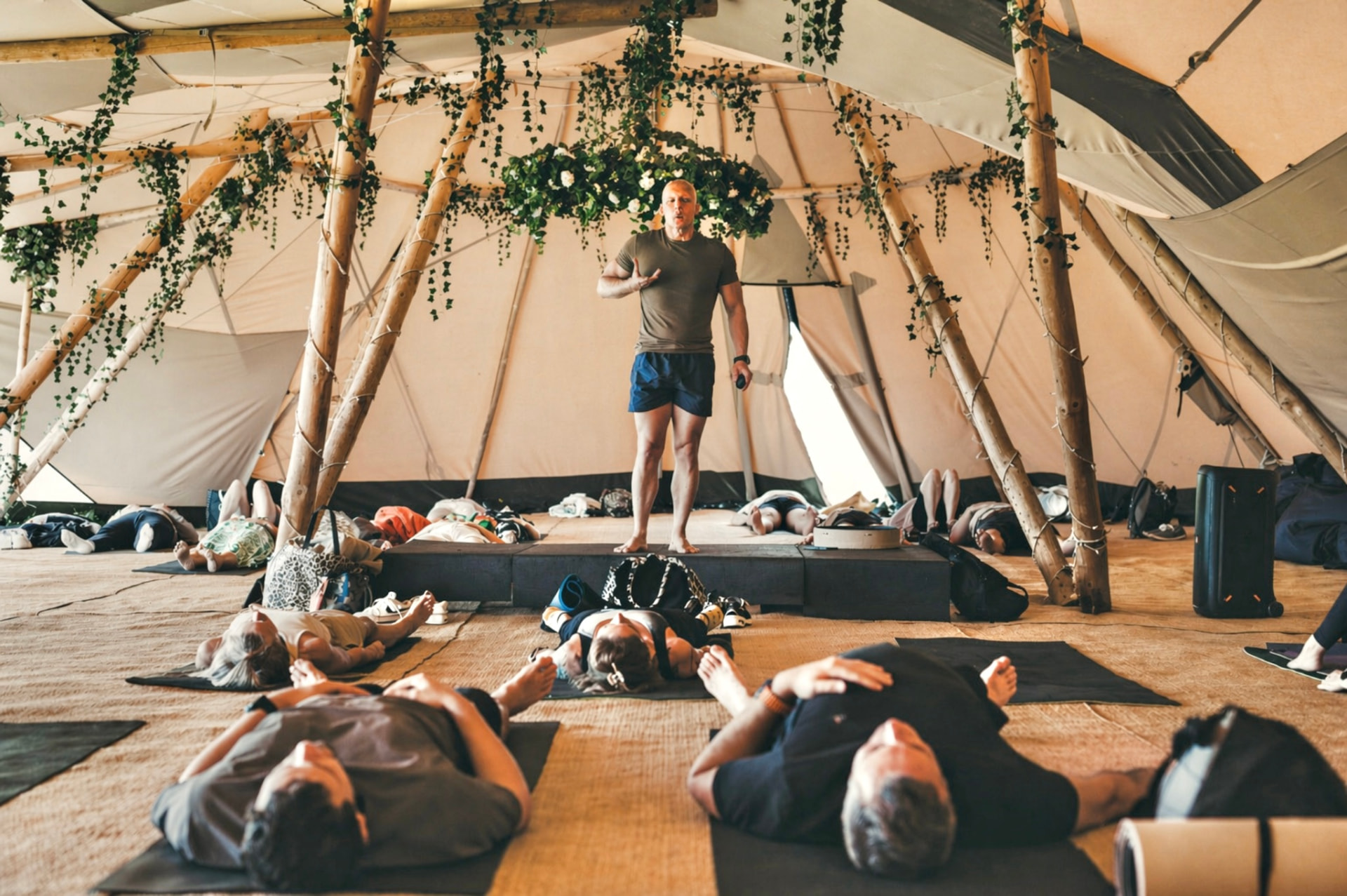 Guests enjoying a wellbeing retreat day at The Farm Club in Cheshire