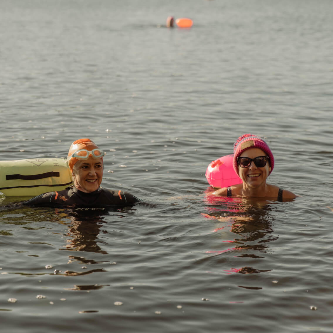 Open water swimming facilities in the lake at The Farm Club
